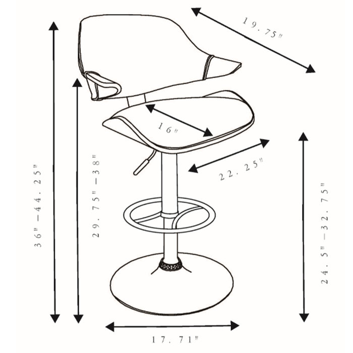 Oliver Dinh Swivel Adjustable Height Stool & Reviews Wayfair